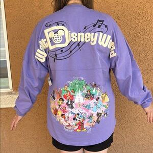 Walt Disney World Purple Lavender 100 Character Spirit Jersey NWT XL